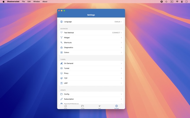 Shadowrocket Mac界面 - 统计信息